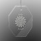 Daisies Engraved Glass Ornament - Octagon (Personalized)