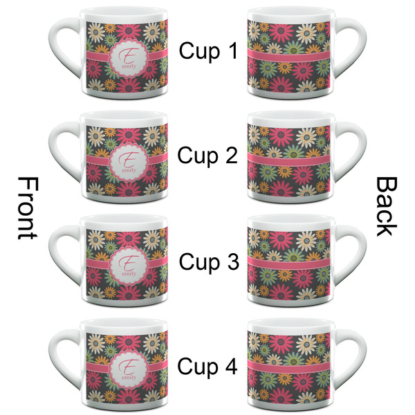Daisies Espresso Cup - 6oz (Double Shot Set of 4) APPROVAL
