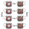 Daisies Espresso Cup - 6oz (Double Shot Set of 4) APPROVAL