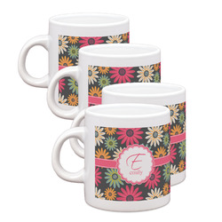 Daisies Single Shot Espresso Cups - Set of 4 (Personalized)