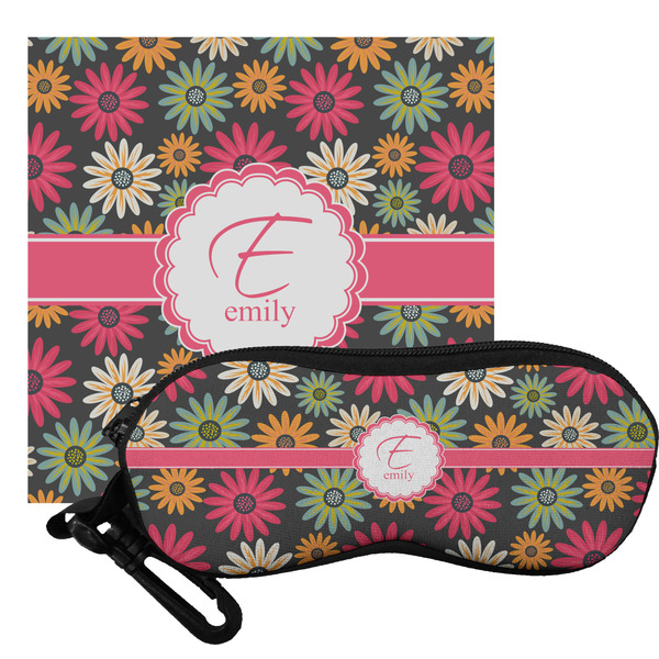 Custom Daisies Eyeglass Case & Cloth (Personalized)