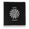 Daisies Leather Binder - 1" - Black - Front View