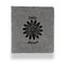Daisies Leather Binder - 1" - Grey - Front View