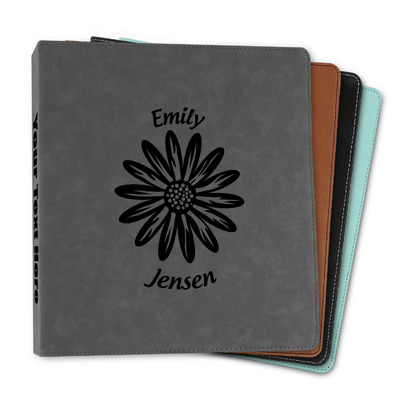 Daisies Leather Binder - 1" (Personalized)