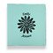 Daisies Leather Binders - 1" - Teal - Front View