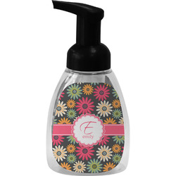 Daisies Foam Soap Bottle - Black (Personalized)