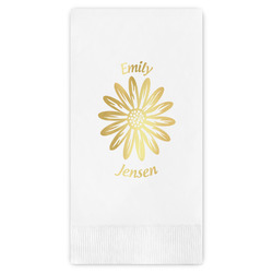 Daisies Guest Napkins - Foil Stamped (Personalized)
