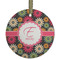 Daisies Frosted Glass Ornament - Round