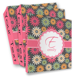 Daisies 3 Ring Binder - Full Wrap (Personalized)