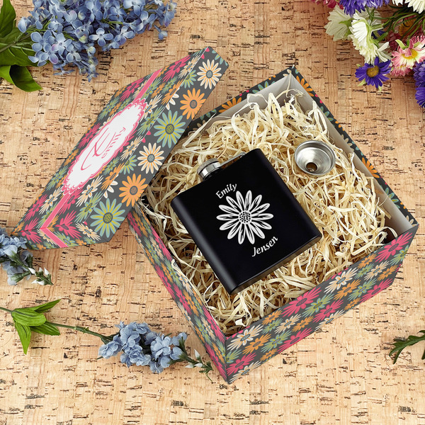 Daisies Gift Boxes with Lid - Canvas Wrapped - Large - In Context