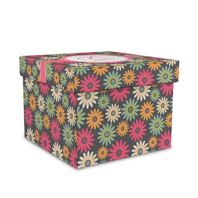 Daisies Gift Box with Lid - Canvas Wrapped - Medium (Personalized)
