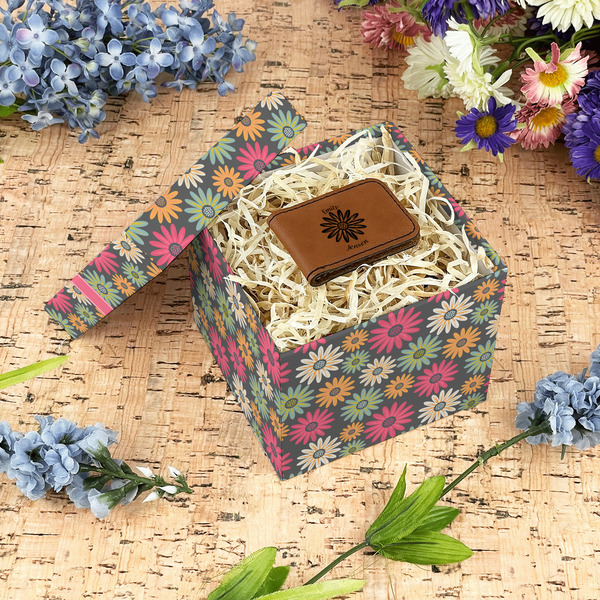 Daisies Gift Boxes with Lid - Canvas Wrapped - Small - In Context