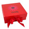 Daisies Gift Boxes with Magnetic Lid - Red - Front