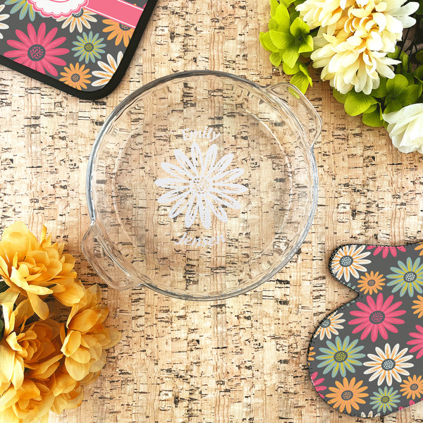 Daisies Glass Pie Dish - LIFESTYLE
