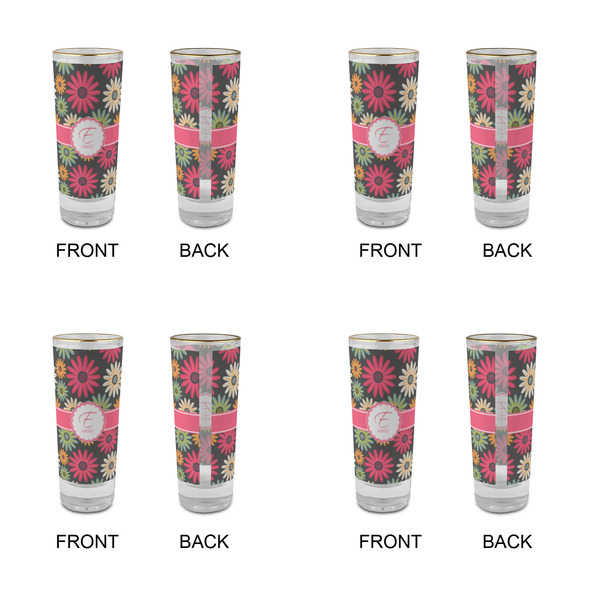 Daisies Glass Shot Glass - 2 oz - Set of 4 - APPROVAL