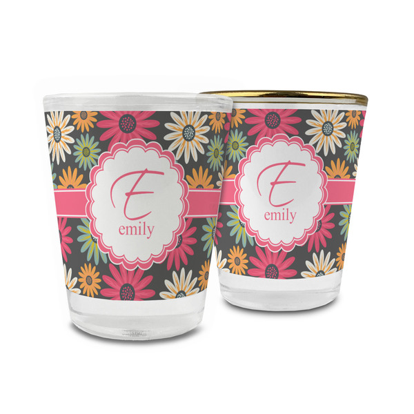 Custom Daisies Glass Shot Glass - 1.5 oz (Personalized)