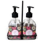 Daisies Glass Soap & Lotion Bottle Set (Personalized)