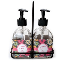 Daisies Glass Soap & Lotion Bottle Set (Personalized)