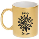 Daisies Metallic Mug (Personalized)