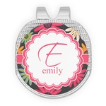 Daisies Golf Ball Marker - Hat Clip - Silver