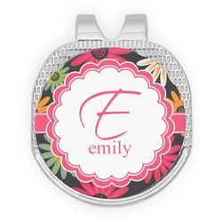 Daisies Golf Ball Marker - Hat Clip - Silver