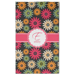 Daisies Golf Towel - Poly-Cotton Blend w/ Name and Initial