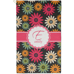 Daisies Golf Towel - Poly-Cotton Blend - Small w/ Name and Initial