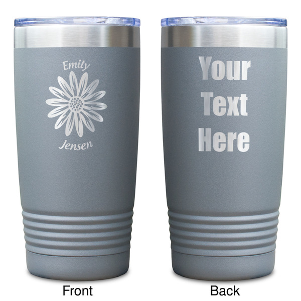 Daisies Gray Polar Camel Tumbler - 20oz - Double Sided - Approval