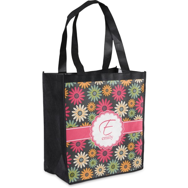 Custom Daisies Grocery Bag (Personalized)