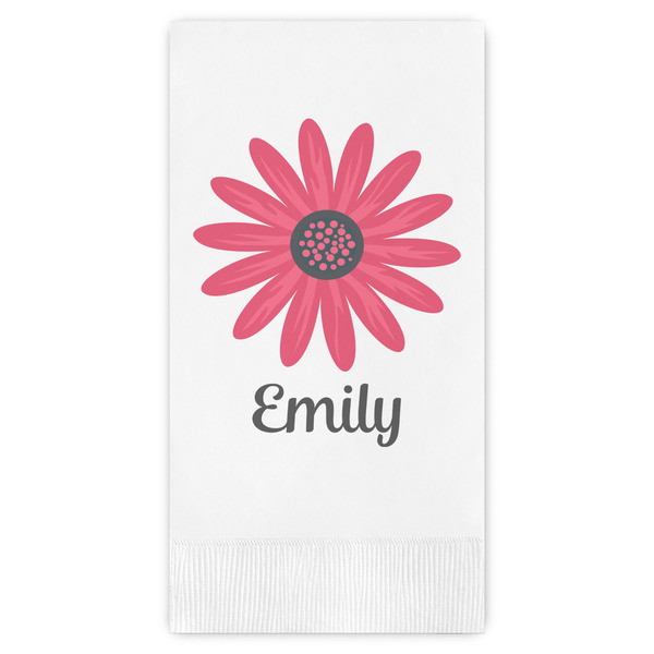 Custom Daisies Guest Napkins - Full Color - Embossed Edge (Personalized)