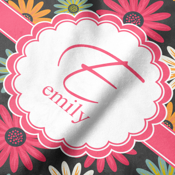 Daisies Hooded Baby Towel- Detail Close Up