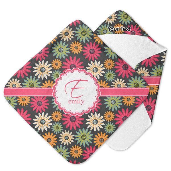 Custom Daisies Hooded Baby Towel (Personalized)