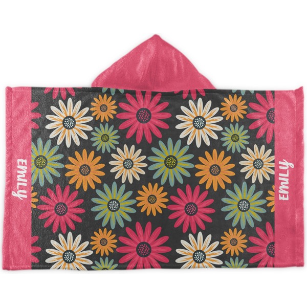 Custom Daisies Kids Hooded Towel (Personalized)