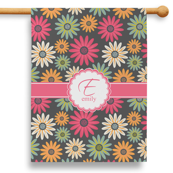 Custom Daisies 28" House Flag (Personalized)