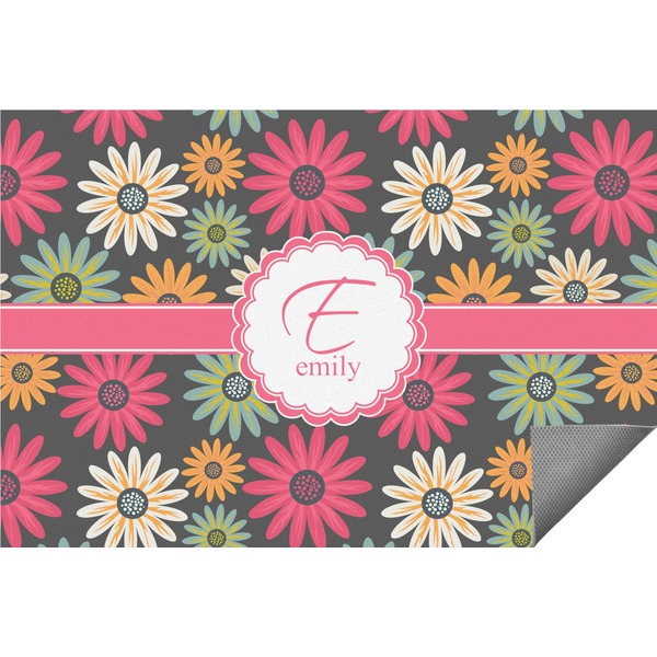 Custom Daisies Indoor / Outdoor Rug - 3'x5' (Personalized)