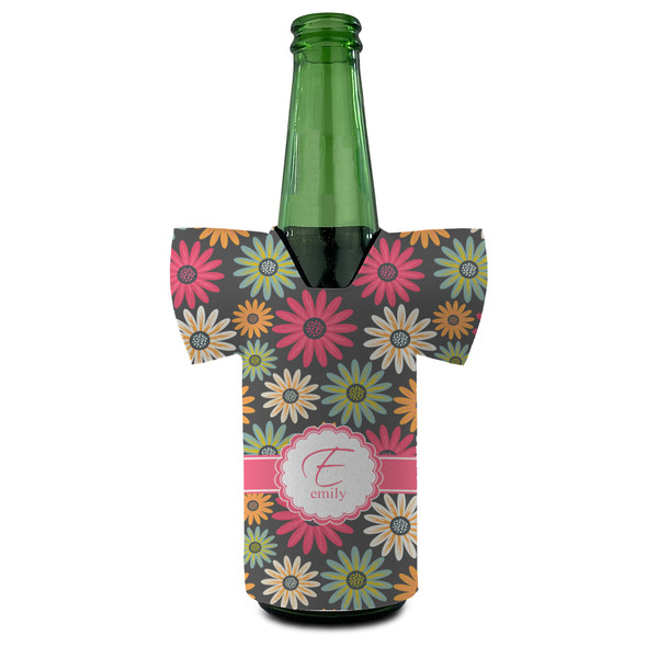 Daisies Jersey Bottle Cooler - Set of 4 - FRONT (on bottle)