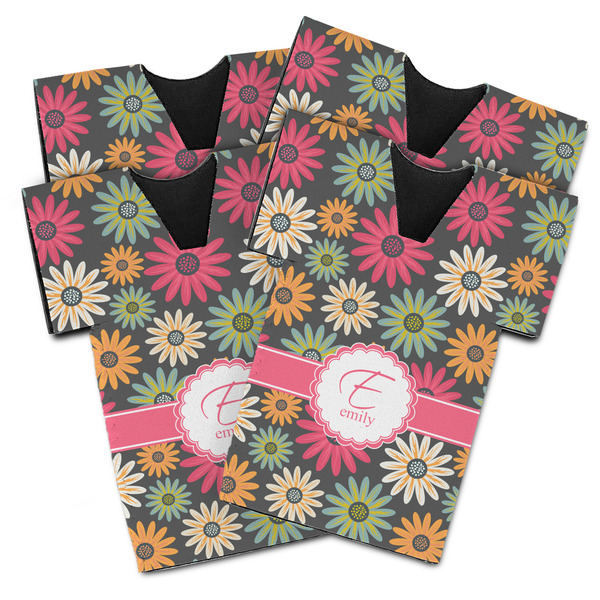 Daisies Jersey Bottle Cooler - Set of 4 - MAIN (flat)