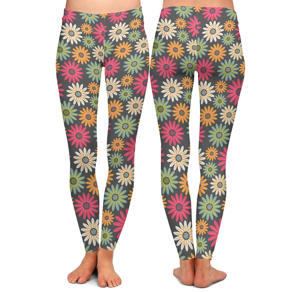 Daisies Ladies Leggings - Front and Back