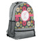 Daisies Large Backpack - Gray - Angled View