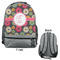 Daisies Large Backpack - Gray - Front & Back View