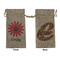 Daisies Large Burlap Gift Bags - Front & Back