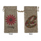 Daisies Large Burlap Gift Bag - Front & Back (Personalized)