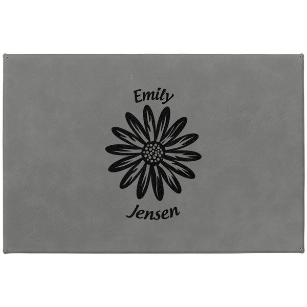 Daisies Large Engraved Gift Box with Leather Lid - Approval