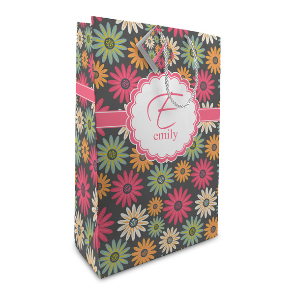 Custom Daisies Large Gift Bag (Personalized)