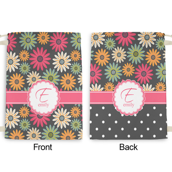 Daisies Large Laundry Bag - Front & Back View