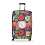Daisies Suitcase - 28" Large - Checked w/ Name and Initial