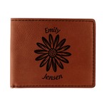 Daisies Leatherette Bifold Wallet (Personalized)