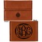 Daisies Leather Business Card Holder - Front Back