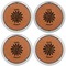 Daisies Leather Coaster Set of 4