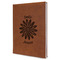 Daisies Leather Sketchbook - Large - Double Sided - Angled View
